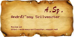 Andrássy Szilveszter névjegykártya