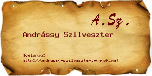 Andrássy Szilveszter névjegykártya